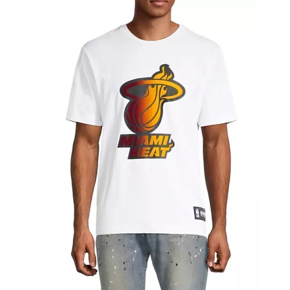NEW Hugo Boss X NBA Crew Neck Miami Heat Graphic T-Shirt White XXL
